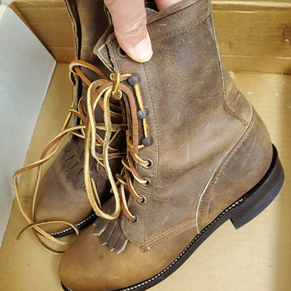 New with tags and box Vintage real Leather Justin women's boots size 4 B - Picture 3 of 12